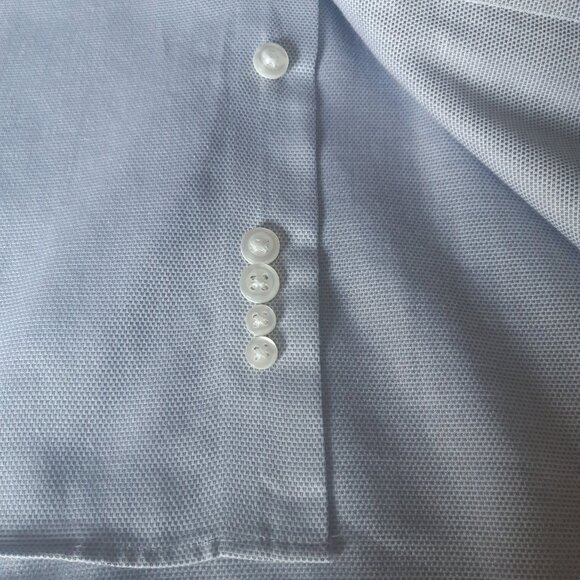 Hudson Room SZ 17.5 Slim Fit 100% Egyptian Cotton 80s 2 Ply Grey Men's Shirt - Picture 7 of 13